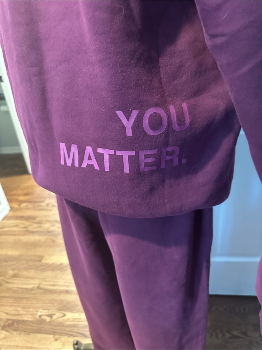 NWOT Comfort Clothing plum Maroon Hoodie & Sweatpants Set Sz M unisex - Picture 7 of 13